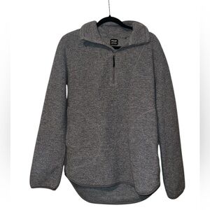 PrAna fleece 1/4 zip pullover in gray
